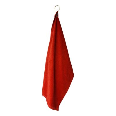 101 BEACH Cotton Golf Bag Towel with Clip (Red)