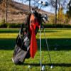 101 BEACH Cotton Golf Bag Towel with Clip (Red) view 2