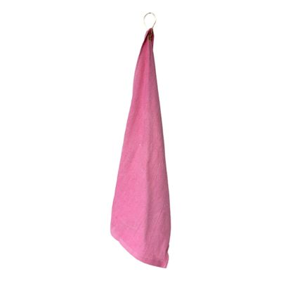 101 BEACH Cotton Golf Bag Towel with Clip (Light Pink)