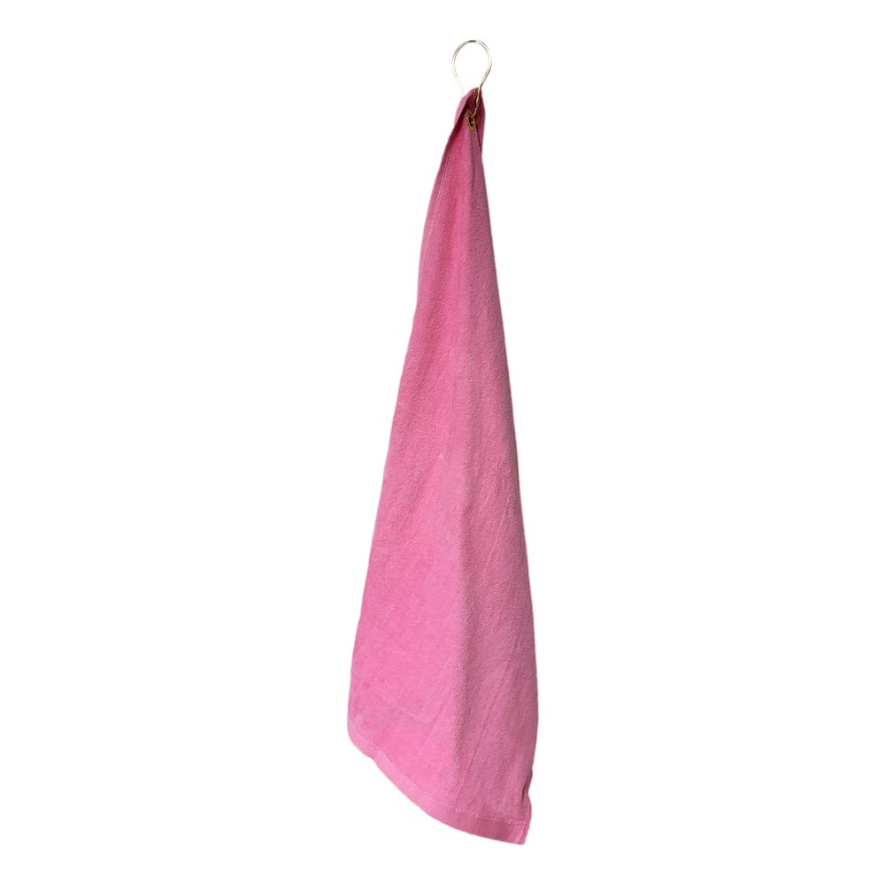 101 BEACH Cotton Golf Bag Towel with Clip (Light Pink)
