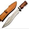 Nooraki - 15" Handmade Damascus Steel Bowie Knife - Fixed Blade Hunting Knife with Strong Rosewood Comfortable Handle For Outdoor, Hunting, Camping, Survival, Bushcraft - Gift for Men and Women view 2