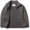 Amazon Essentials Boys' Polar Fleece Full-Zip Mock Jacket, Charcoal Heather, X-Large view 3