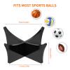 CANIPHA Acrylic Ball Stand Holder, Display Stand for Football, Basketball, Soccer, Volleyball, Rugby Sports Ball Storage Rack, Trophy Autograph Memorabilia Display Cases (Black, 3 Pcs) view 3