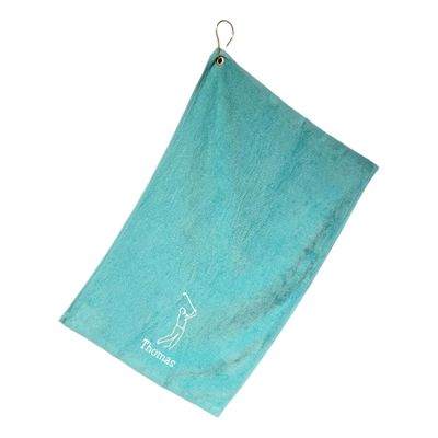 101 BEACH Personalized Men's Golf Bag Towel with Embroidered Name (Aqua - Embroidered Name Man)