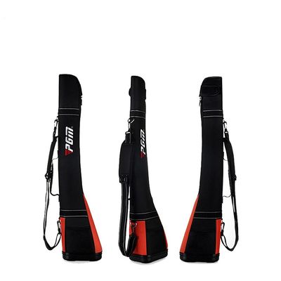 Whanua Golf Gun Bag Ultra Light Nylon Can Hold 5 Golf Clubs Large Capacity Comfortable Belt Original Golf Stand Bags (Black&red)