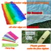 Winged Sirenny 43"(110 cm) Small Youth Worship Praise Fan Flag Streamers, Belly Dance Silk Fan Veil, Set of 2 (Flame) view 2