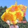 Winged Sirenny 43"(110 cm) Small Youth Worship Praise Fan Flag Streamers, Belly Dance Silk Fan Veil, Set of 2 (Flame) view 4