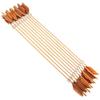 AMEYXGS 6/12 Pack Archery Traditional Wooden Arrow Target Flu-Flu Arrows with 4 Feathers Fletching for Practice Targeting Hunting (Brown, 12 Pack) view 3