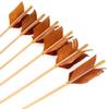 AMEYXGS 6/12 Pack Archery Traditional Wooden Arrow Target Flu-Flu Arrows with 4 Feathers Fletching for Practice Targeting Hunting (Brown, 12 Pack) view 4