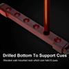 YRHH Billiard Table Rack, Wooden Billiard Rack, 6 Holes Wooden Billiard Cue Wall Rack, Easy Installation Pool Bar Club Lovers Billiard Players-A view 3