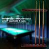 YRHH Billiard Table Rack, Wooden Billiard Rack, 6 Holes Wooden Billiard Cue Wall Rack, Easy Installation Pool Bar Club Lovers Billiard Players-A view 4