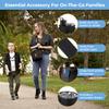 4 Water Bottle Holder with Strap | Family Size 4 Compartment Drink Bag, Multiple Tumbler Carrier Caddy | Adjustable Fits Large & Small Drinks | Hands Free, Won't Tip Over in Car (Black) view 4