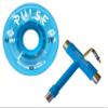 Atom Skates Outdoor Quad Roller Wheels / 2 Packs - 8 Wheels Atom Pulse Lite 62x33 Blue Bundle with Tool view 1
