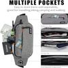 SINNO Large Fanny Pack for Men Women Cross Body Belt Bag with 4-Zipper Pockets Gifts for Running Sport Workout Hiking Travel Fashion Crossbody Waist Packs Phone Bag Purse Carrying All Phones view 3