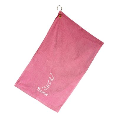 101 BEACH Personalized Men's Golf Bag Towel with Embroidered Name (Light Pink - Embroidered Name Man)
