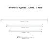 Bike Spokes, 13G Stainless Steel Mountain Spokes for Tricycle, 80mm-310mm, 10pcs/Set, Tricycle Accessories, Riding Racks and view 3