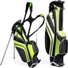 Mayjooy Golf Stand Bag, Portable Carry Golf Bag w/Ergonomic Dual Straps & 6 Way Top Divider, Lightweight Carry Organizer Pocket w/Umbrella Ring, Ideal for Men & Women (Green) view 1