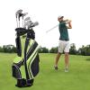 Mayjooy Golf Stand Bag, Portable Carry Golf Bag w/Ergonomic Dual Straps & 6 Way Top Divider, Lightweight Carry Organizer Pocket w/Umbrella Ring, Ideal for Men & Women (Green) view 3