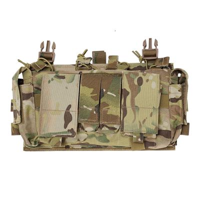 EMERSONGEAR Tactical Magazine Pouch,Mag pouch with Utility Pouch, Tactical Vest Chest Rig Bag,MF Style Gen IV Compatible Placards for Magazines Multi-camo