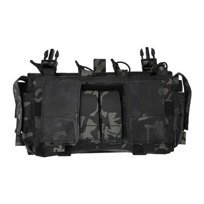 EMERSONGEAR Tactical Magazine Pouch,Mag pouch with Utility Pouch, Tactical Vest Chest Rig Bag,MF Style Gen IV Compatible Placards for Magazines Multi-camo Black