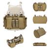 EMERSONGEAR Tactical Magazine Pouch,Mag pouch with Utility Pouch, Tactical Vest Chest Rig Bag,MF Style Gen IV Compatible Placards for Magazines Coyote Brown view 2