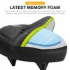 RERUIA Large Bike Seat Comfortable and Wide Saddle Dual Shock Absorbing Exercise Bicycle Seat Leather Cover Waterproof Universal Fit for Outdoor Indoor Cycling Men Women Seniors Replacement Part view 2
