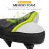 RERUIA Oversized Bike Seat Comfortable Saddle Dual Shock Absorbing Center Cutout Wide Large Exercise Bicycle Seat Leather Cover Waterproof Universal Fit for Men Women Seniors Outdoor Indoor Cycling view 3