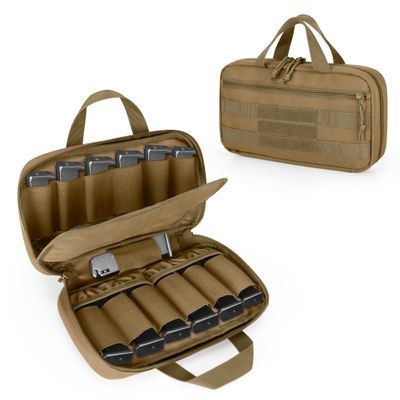 DSLEAF Tactical Pistol Magazine Storage Bag, MOLLE Mag Pouch Hold Up to 13x Standard Single/Double Stack Magazines for Medium and Large Handguns (Patent Design)