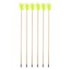 AMEYXGS 6/12 Pack Archery Target Flu-Flu Arrows Traditional Wooden Arrow 4 Feathers Fletching for Practice Targeting Hunting (Light Yellow, 12 Pack) view 3