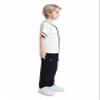 TopTie Boys Baseball Jersey, Kids Button Down Jersey T-Shirt Softball-White black-12 Months view 3