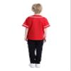 TopTie Boys Baseball Jersey, Kids Button Down Jersey T-Shirt Softball-Red White-2T view 4