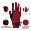 Amoy Horseback Riding Gloves for Kids Children Equestrian Gloves Child Youth Boys Girls Mittens Perfect for Biking Cycling Riding Running Outdoor Activities Red L Age 12-14 view 2