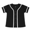 TopTie Boys Baseball Jersey, Kids Button Down Jersey T-Shirt Softball-Black White-4T view 2