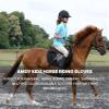 Amoy Kids Horse Riding Gloves Breathable Children Equestrian Horseback Anti-Slipping Boys & Girls Youth Outdoor Biking Cycling Sport Mitts Sky Blue S Age 6-8 view 4