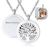 Supcare Tree of Life Locket Necklace for Women Personalized Photo Pendant Custom Gifts for Mum Men Dad Father Dad view 1