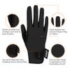 Amoy Kids Horse Riding Gloves Breathable Children Equestrian Horseback Anti-Slipping Boys & Girls Youth Outdoor Biking Cycling Sport Mitts Black S Age 6-8 view 2