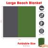 Beach Blanket Large Fast Drying Durable Lightweight Compact Outdoor Mat 79"x 55" - Sandproof Waterproof Picnic Mat for Travel, Camping, Hiking (Green) view 2