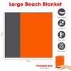 Beach Blanket Large Fast Drying Durable Lightweight Compact Outdoor Mat 79"x 55" - Sandproof Waterproof Picnic Mat for Travel, Camping, Hiking (Orange) view 2