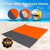Beach Blanket Large Fast Drying Durable Lightweight Compact Outdoor Mat 79"x 55" - Sandproof Waterproof Picnic Mat for Travel, Camping, Hiking (Orange) view 4