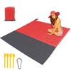 Beach Blanket Large Fast Drying Durable Lightweight Compact Outdoor Mat 79"x 55" - Sandproof Waterproof Picnic Mat for Travel, Camping, Hiking (Red)