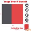 Beach Blanket Large Fast Drying Durable Lightweight Compact Outdoor Mat 79"x 55" - Sandproof Waterproof Picnic Mat for Travel, Camping, Hiking (Red) view 2