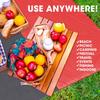 Beach Blanket Large Fast Drying Durable Lightweight Compact Outdoor Mat 79"x 55" - Sandproof Waterproof Picnic Mat for Travel, Camping, Hiking (Red) view 3