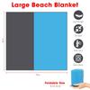 Beach Blanket Large Fast Drying Durable Lightweight Compact Outdoor Mat 79"x 55" - Sandproof Waterproof Picnic Mat for Travel, Camping, Hiking (Blue) view 2
