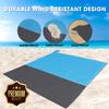 Beach Blanket Large Fast Drying Durable Lightweight Compact Outdoor Mat 79"x 55" - Sandproof Waterproof Picnic Mat for Travel, Camping, Hiking (Blue) view 4