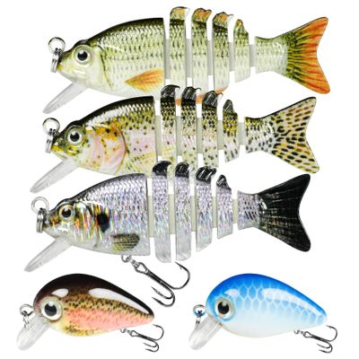GOTOUR Micro Swimmax for Stream Pond Shallow Water, Amazing Fishing Lures for Crappie Trout Panfish Walleye, Small Swimbait for Bass Fishing