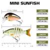 GOTOUR Micro Swimmax for Stream Pond Shallow Water, Amazing Fishing Lures for Crappie Trout Panfish Walleye, Small Swimbait for Bass Fishing view 2