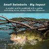 GOTOUR Micro Swimmax for Stream Pond Shallow Water, Amazing Fishing Lures for Crappie Trout Panfish Walleye, Small Swimbait for Bass Fishing view 3