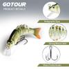 GOTOUR Micro Swimmax for Stream Pond Shallow Water, Amazing Fishing Lures for Crappie Trout Panfish Walleye, Small Swimbait for Bass Fishing view 4