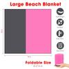 Beach Blanket Large Fast Drying Durable Lightweight Compact Outdoor Mat 79"x 55" - Sandproof Waterproof Picnic Mat for Travel, Camping, Hiking (Pink) view 2