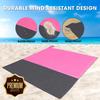 Beach Blanket Large Fast Drying Durable Lightweight Compact Outdoor Mat 79"x 55" - Sandproof Waterproof Picnic Mat for Travel, Camping, Hiking (Pink) view 4